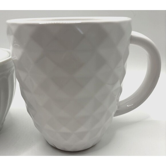 Coventry Fine Porcelain Parthenon Sugar Bowl w/ Lid & Coffee Mug Set White - Picture 2 of 15